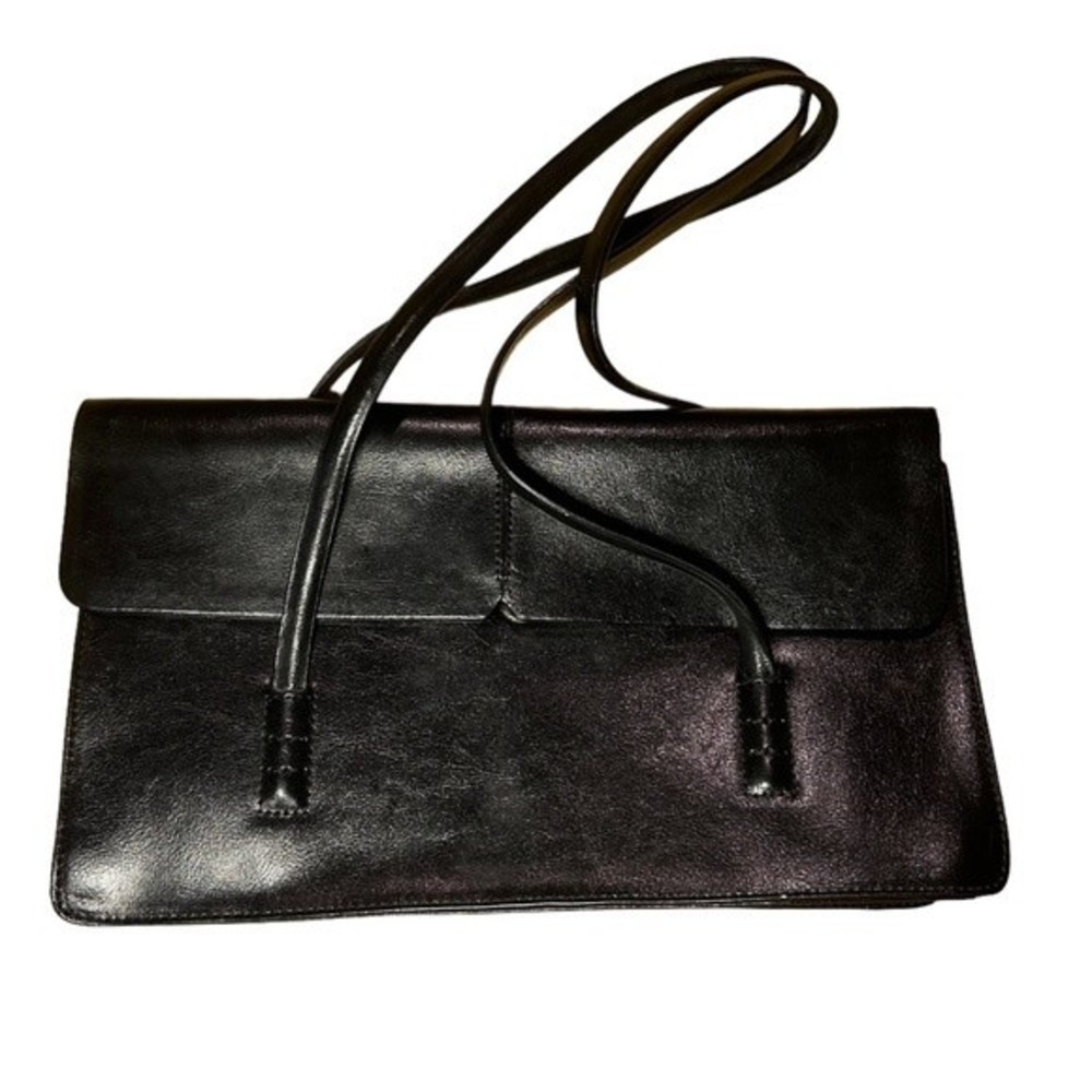 Alfani Black Leather Shoulder Bag
